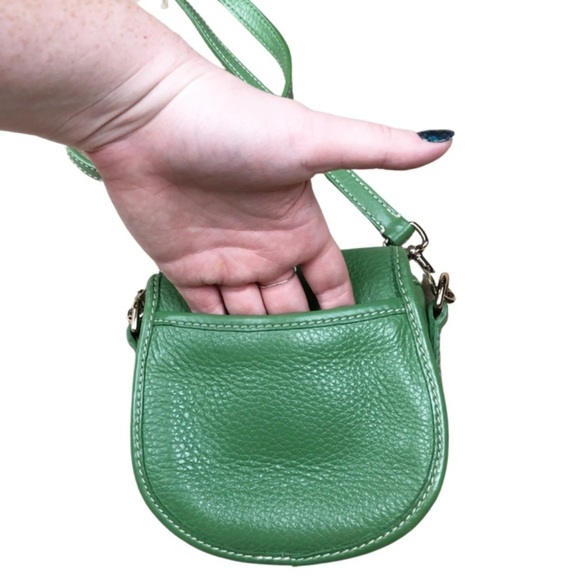 Dooney & Bourke Saddle Crossbody Leather Green Purse Handbag - Picture 7 of 15